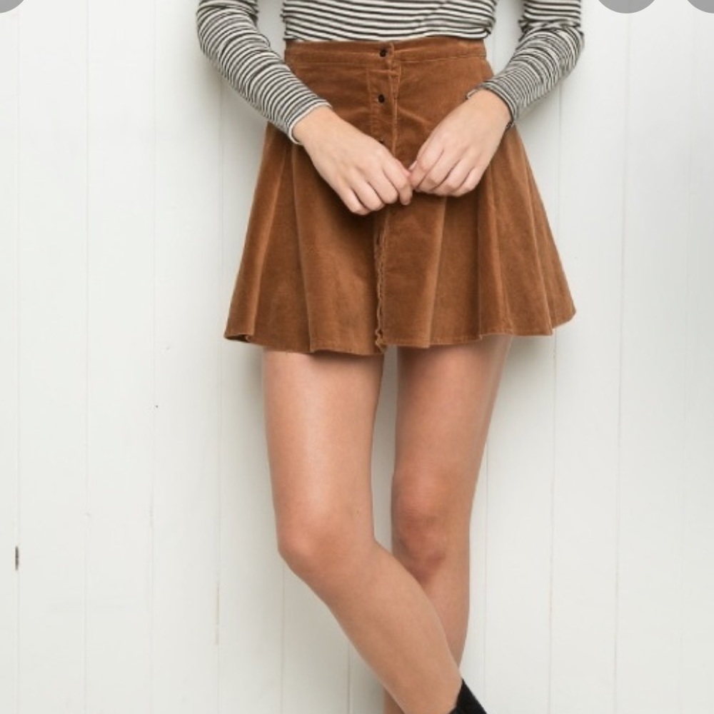 Brandy Melville brown suede skirt